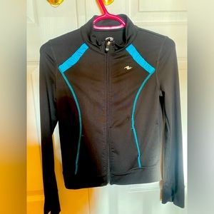 Girls Athletic works black zip up sweater